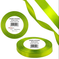 Wstążka satynowa 25mmx32m Zieleń Wiosenna WS25-184 Brewis